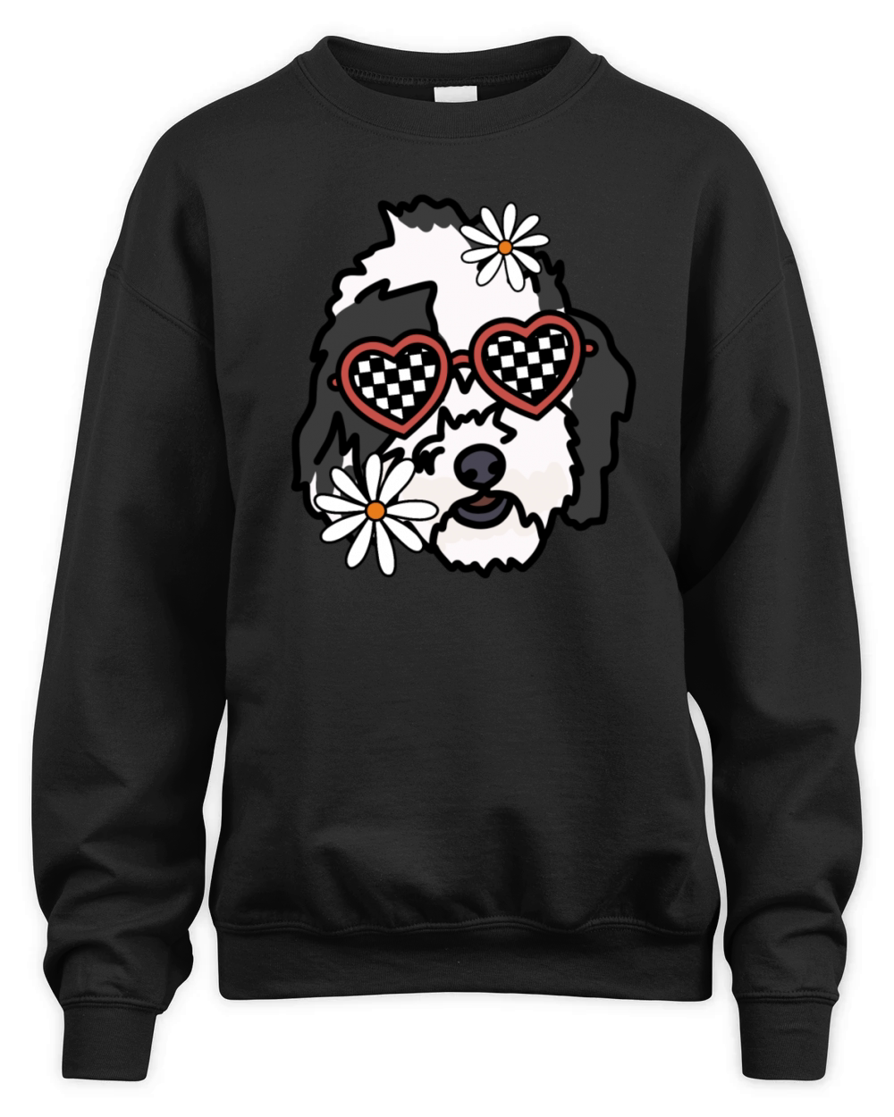 Sheepadoodle retro Dog Unisex Premium Crewneck Sweatshirt