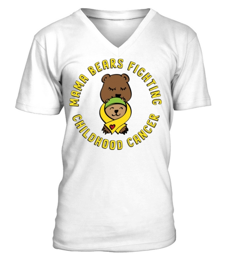 Childhood Cancer Fighter Family Cancer V-Neck T-shirt