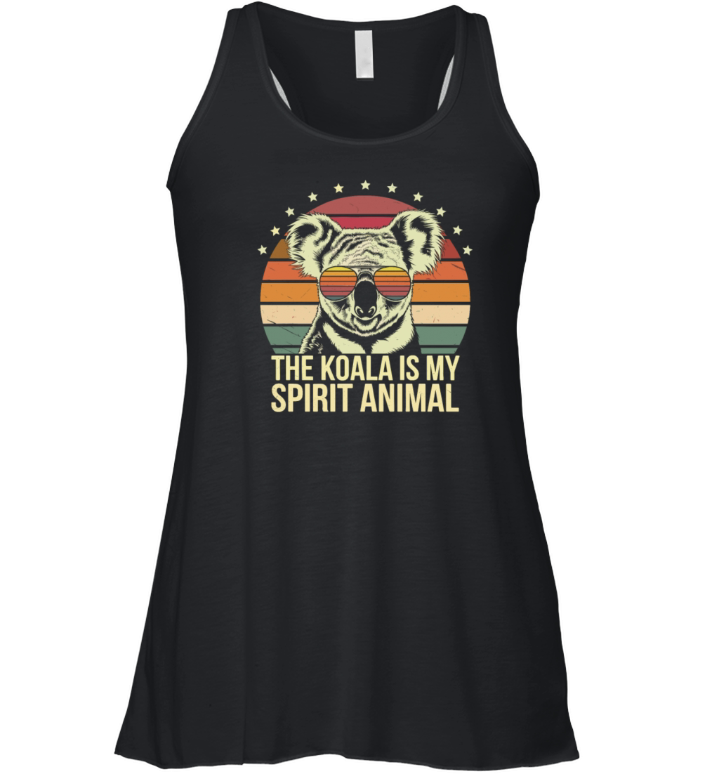 The Koala Is My Spirit Animal Retro Style Women's Flowy Tank Top