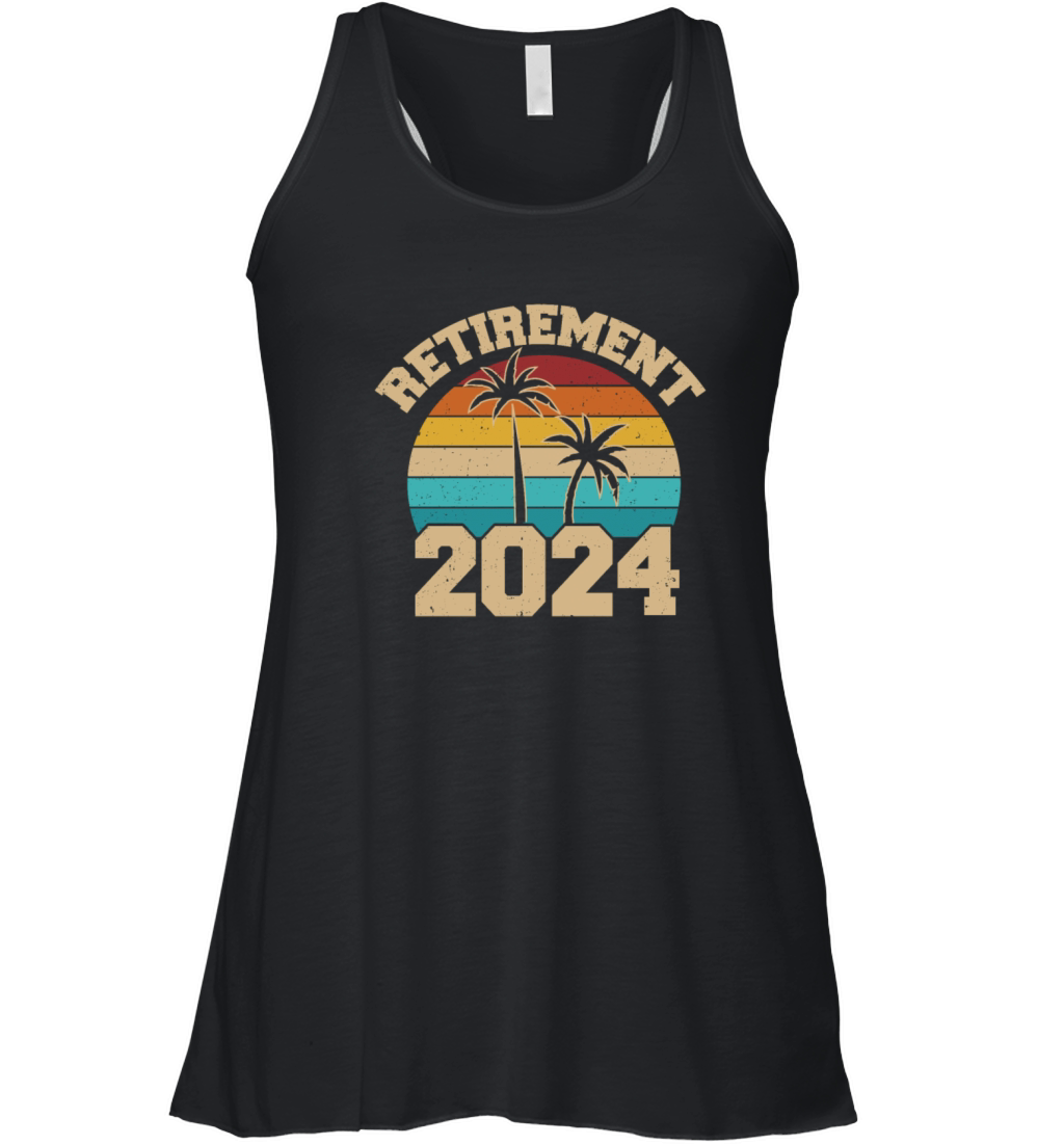 vintage Retirement 2024 not my problem anymore Women's Flowy Tank Top
