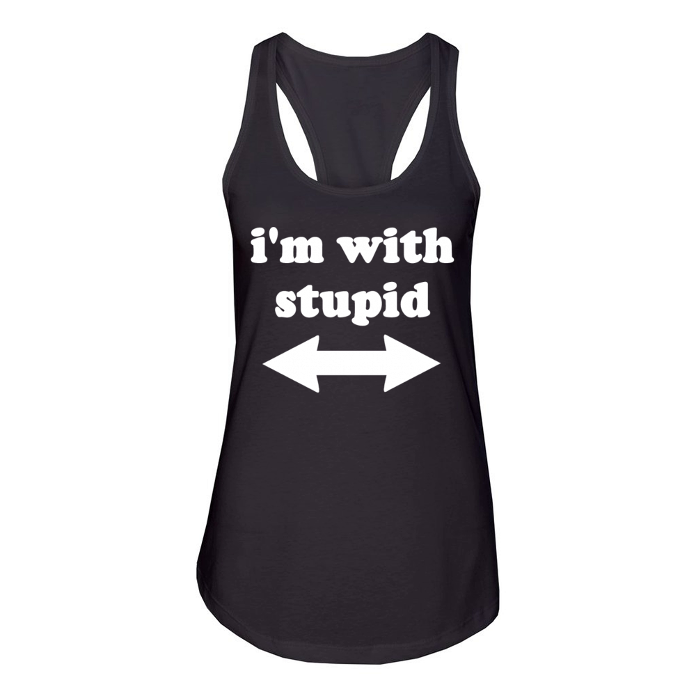 im with stupid Women's Racerback Tank