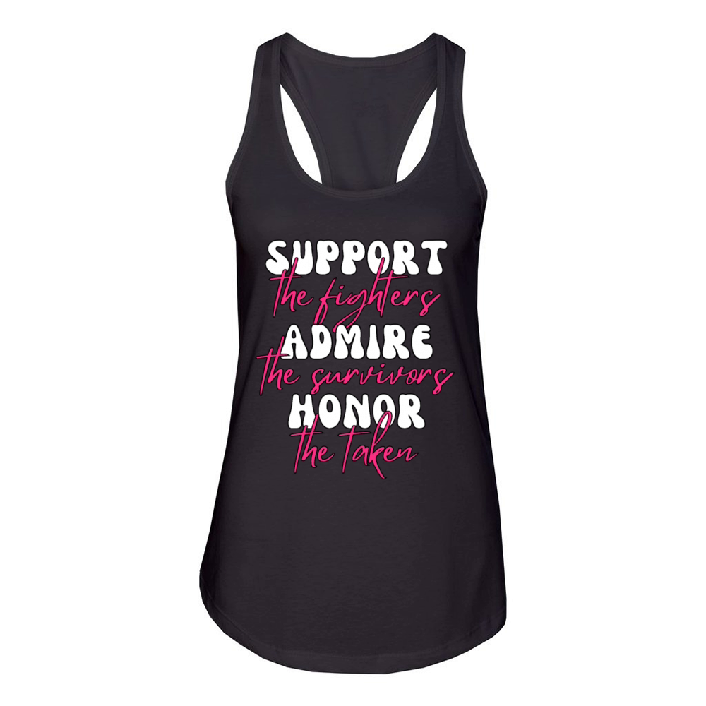 Support The Fighters Admire The Survivors Women's Racerback Tank