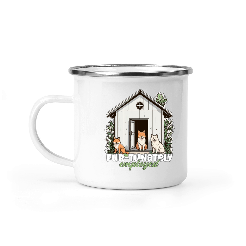 Animal Shelter Fur-tunately Employed Veterinarian Camping Mug