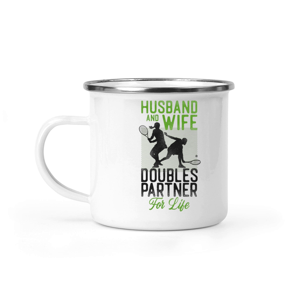 Funny Tennis Player Racket Husband Camping Mug
