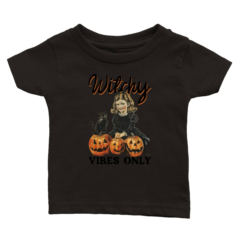 Witchy Vibes Only - Vintage Halloween Classic Baby Crewneck T-shirt