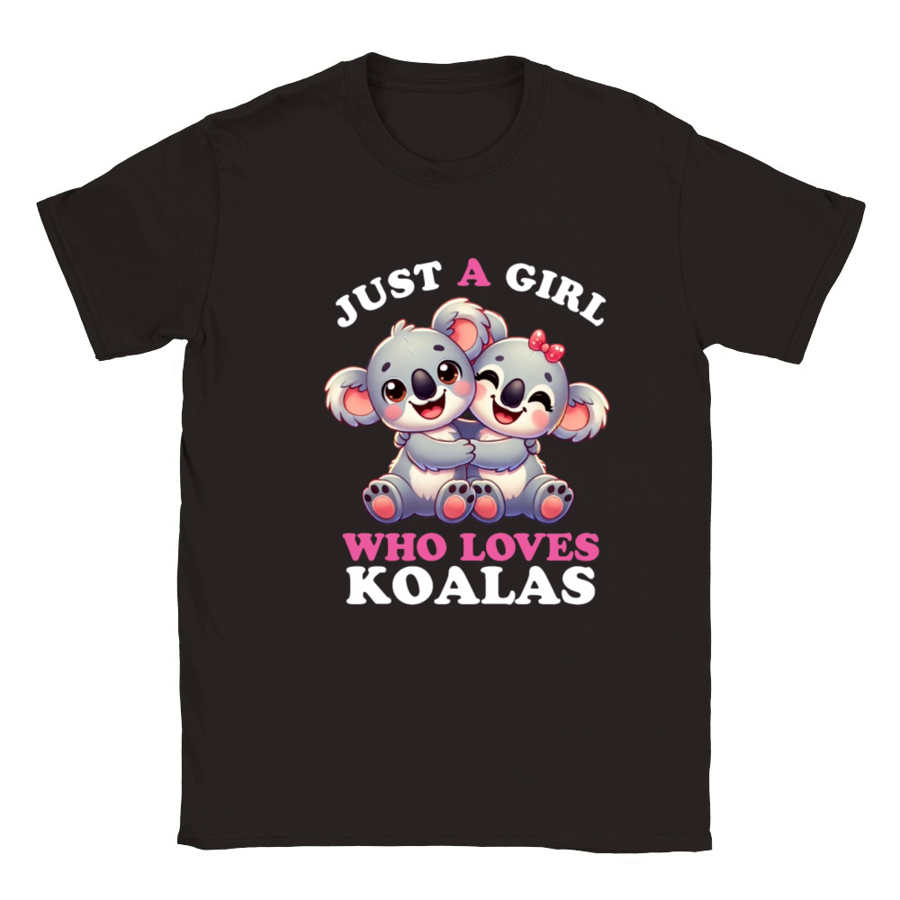 Just a Girl who Loves Koalas Women Koala Lover Classic Kids Crewneck T-shirt