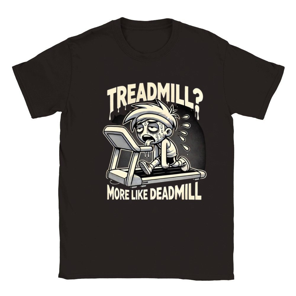 Treadmill More Like Deadmill - Funny Gym Classic Kids Crewneck T-shirt