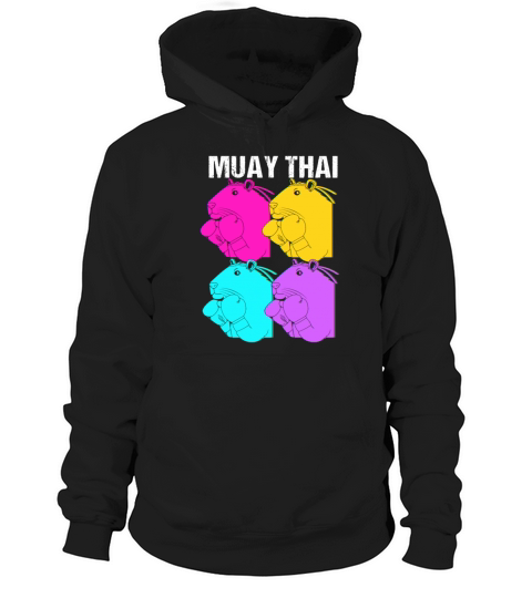 MMA Kickboxing Retro 80s Capybara Doing Muay Thai Hoodie Unisex