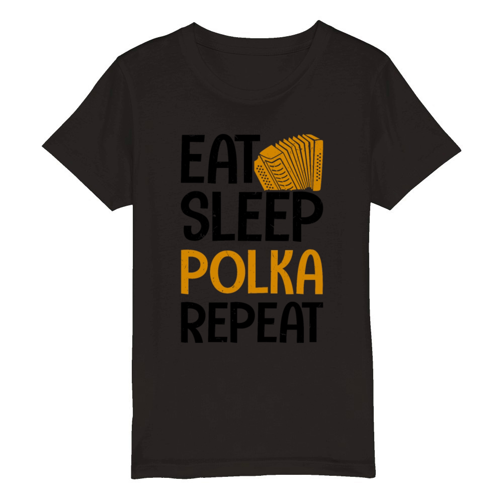 Funny Polka Dance Design for a Polka Muscian Organic Kids Crewneck T-shirt