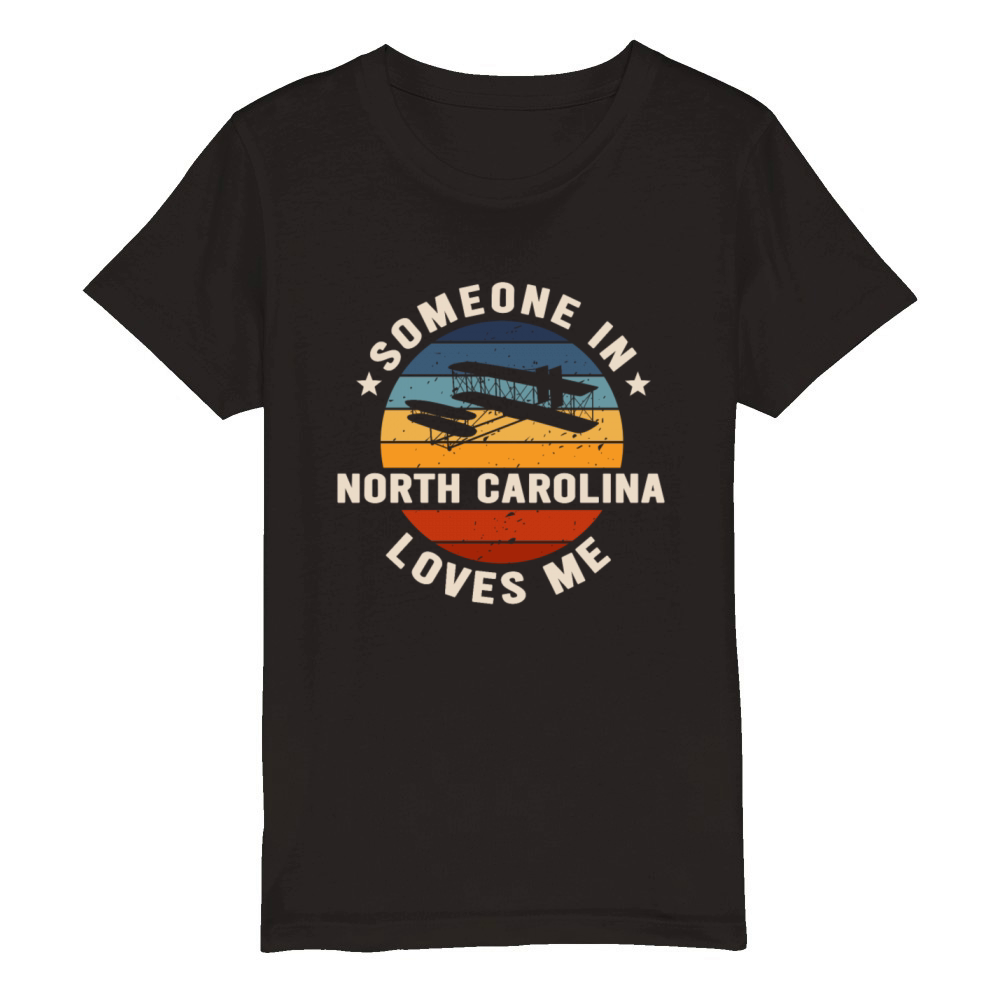 Someone In North Carolina Loves Me Organic Kids Crewneck T-shirt