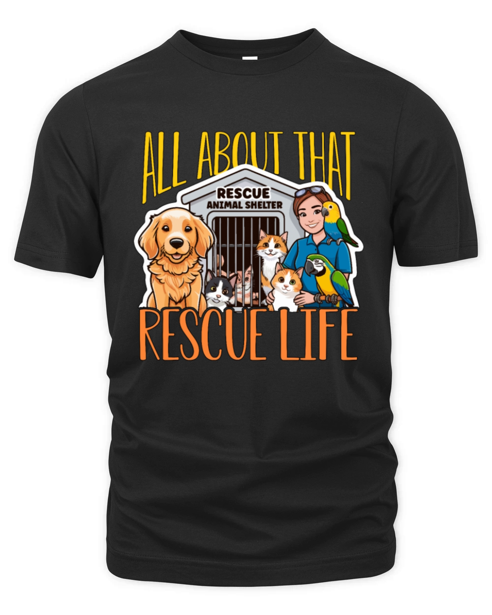 Animal Shelter All About That Rescue Veterinarian Organic Unisex T-shirt