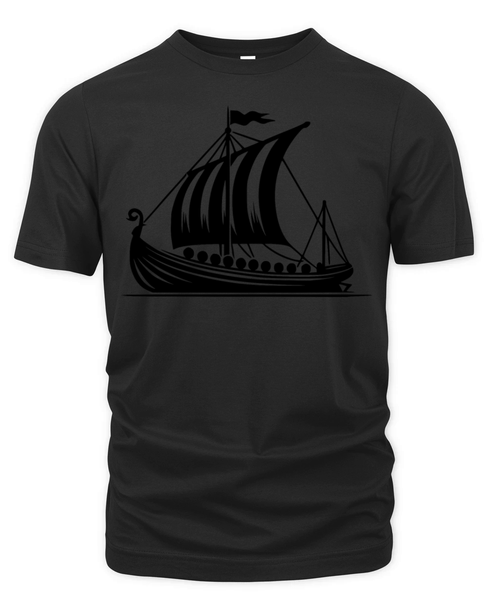Dragon Boat Viking Style Sail Design Organic Unisex T-shirt