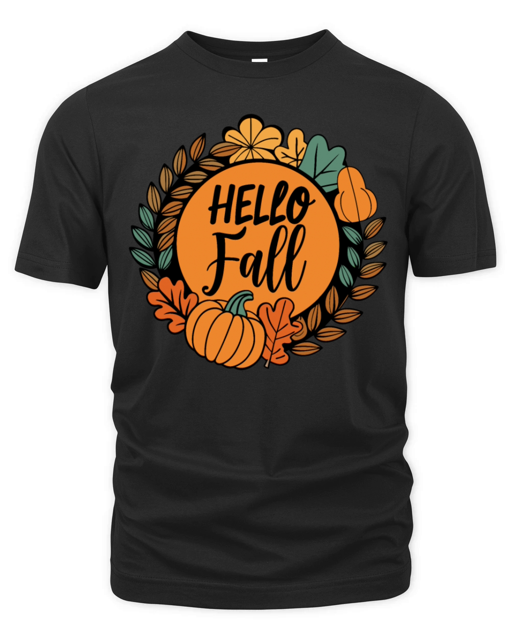 Hallo Fall Halloween Typography Vector V 01 Organic Unisex T-shirt