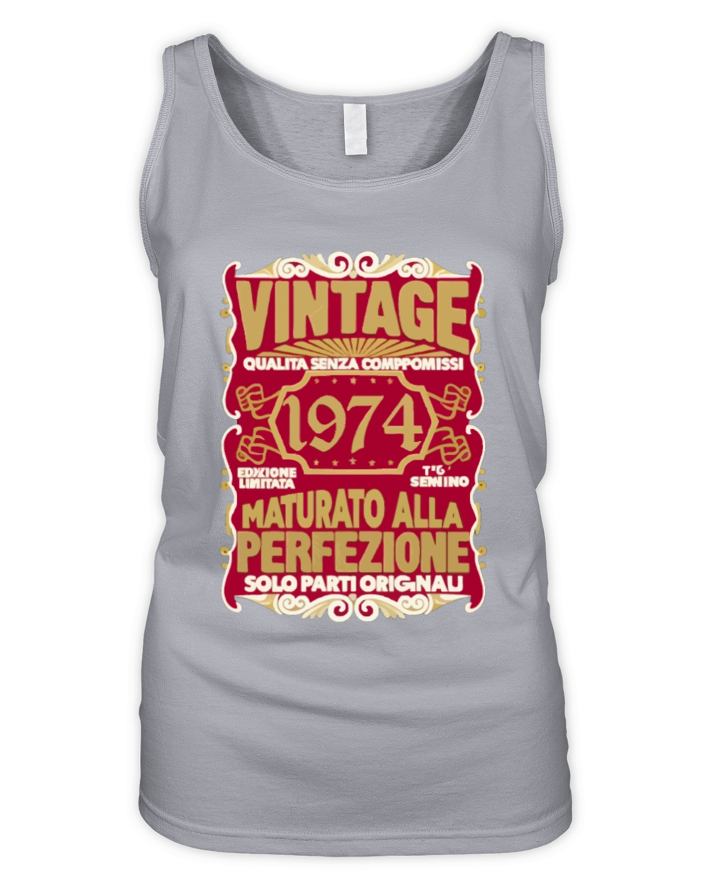 50 Compleanno 50 Uomo Anni Retro Vintage 1974 Reg Organic Women's Tank Top