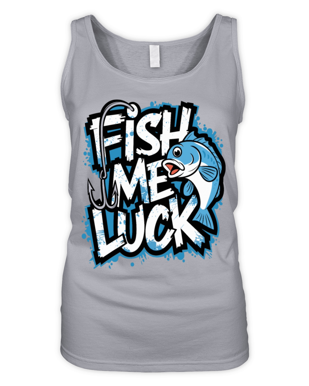 Fish Me Luck Funny Fishing Design for Anglers Organic Women's Tank Top