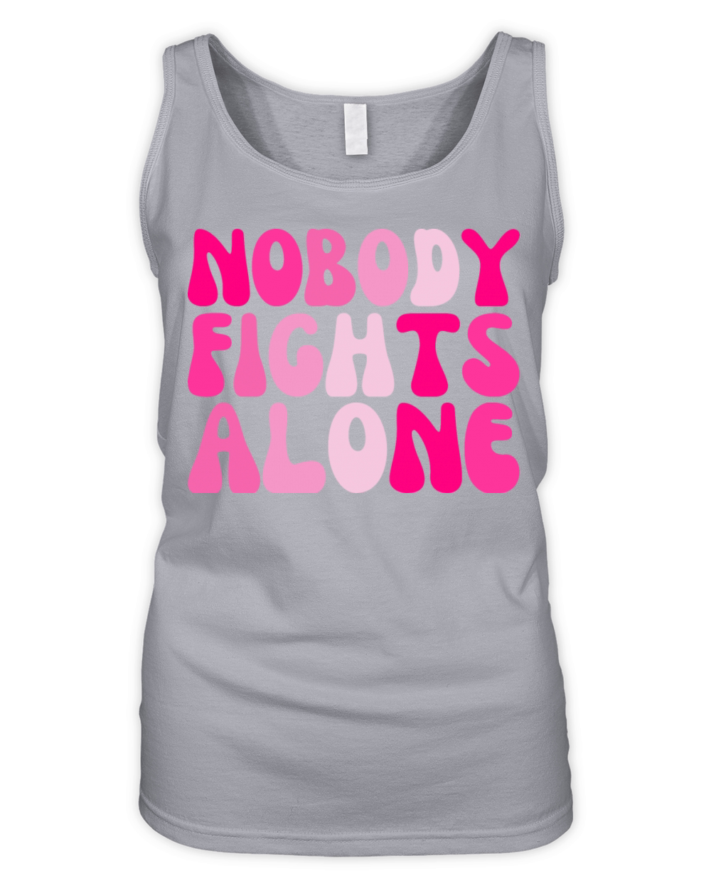 Pink Nobody Fights Alone Breast Cancer Support Organic Women's Tank Top
