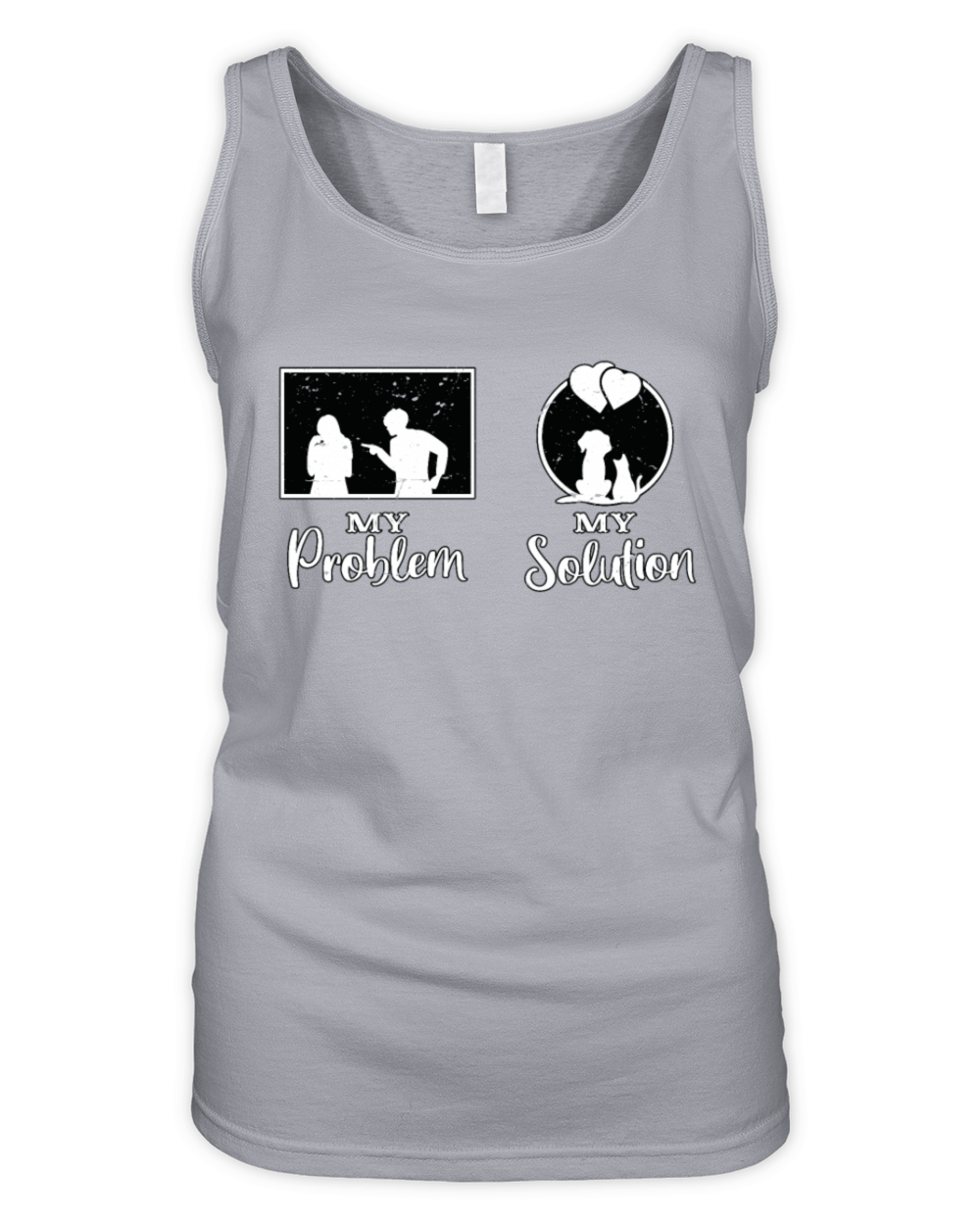 Vet Tech My Problem My Solution Pictogram Mom Dad Organic Women's Tank Top