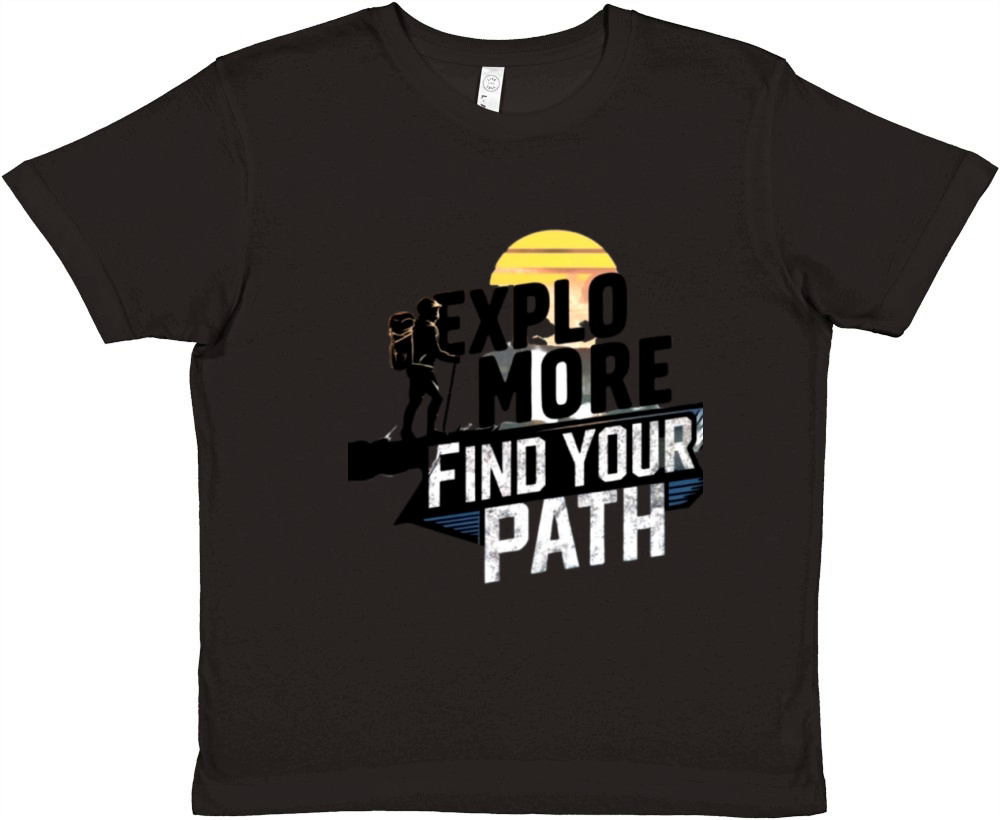 A Silhouette of a Person Holding a Stick T-Shirt Premium Kids Crewneck T-shirt