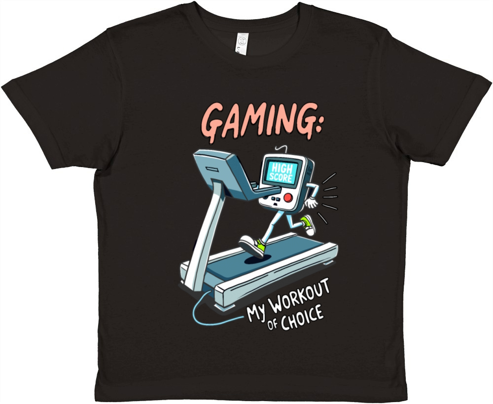 Gaming Workout - My Workout of Choice Humor Premium Kids Crewneck T-shirt