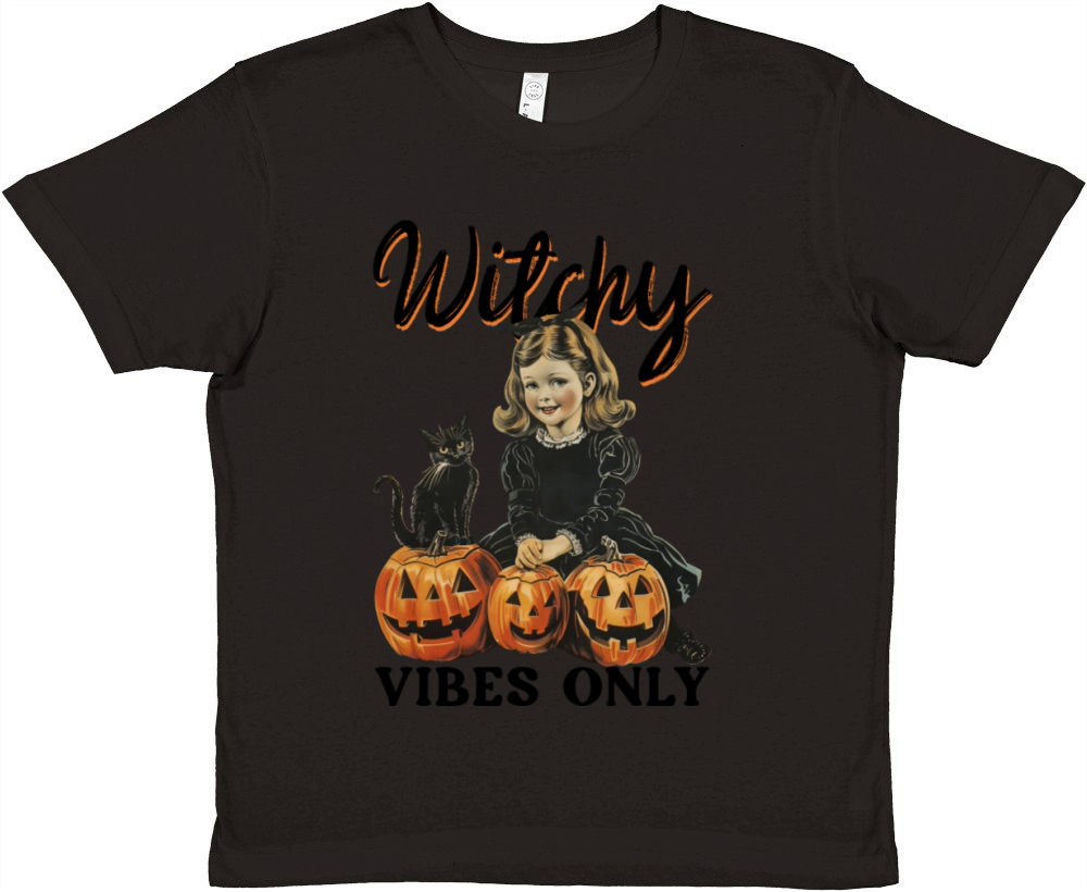Witchy Vibes Only - Vintage Halloween Premium Kids Crewneck T-shirt