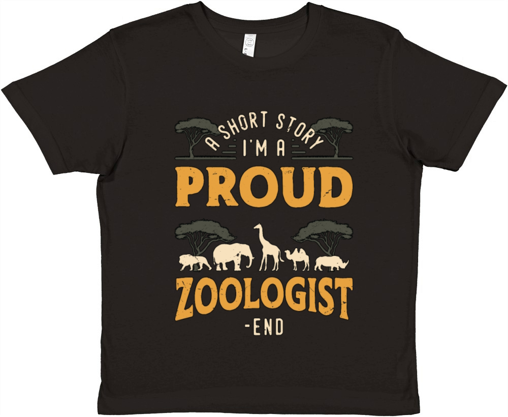 Zoologist A Short Story I Am A Proud Zookeeper Premium Kids Crewneck T-shirt