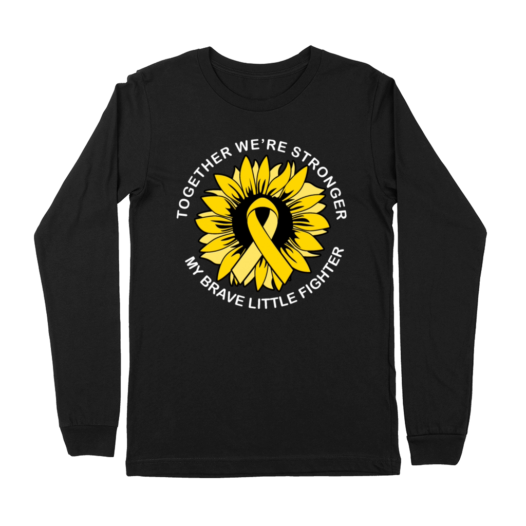 Brave Little Fighter Child Cancer Awareness Shirt Premium Long Sleeve