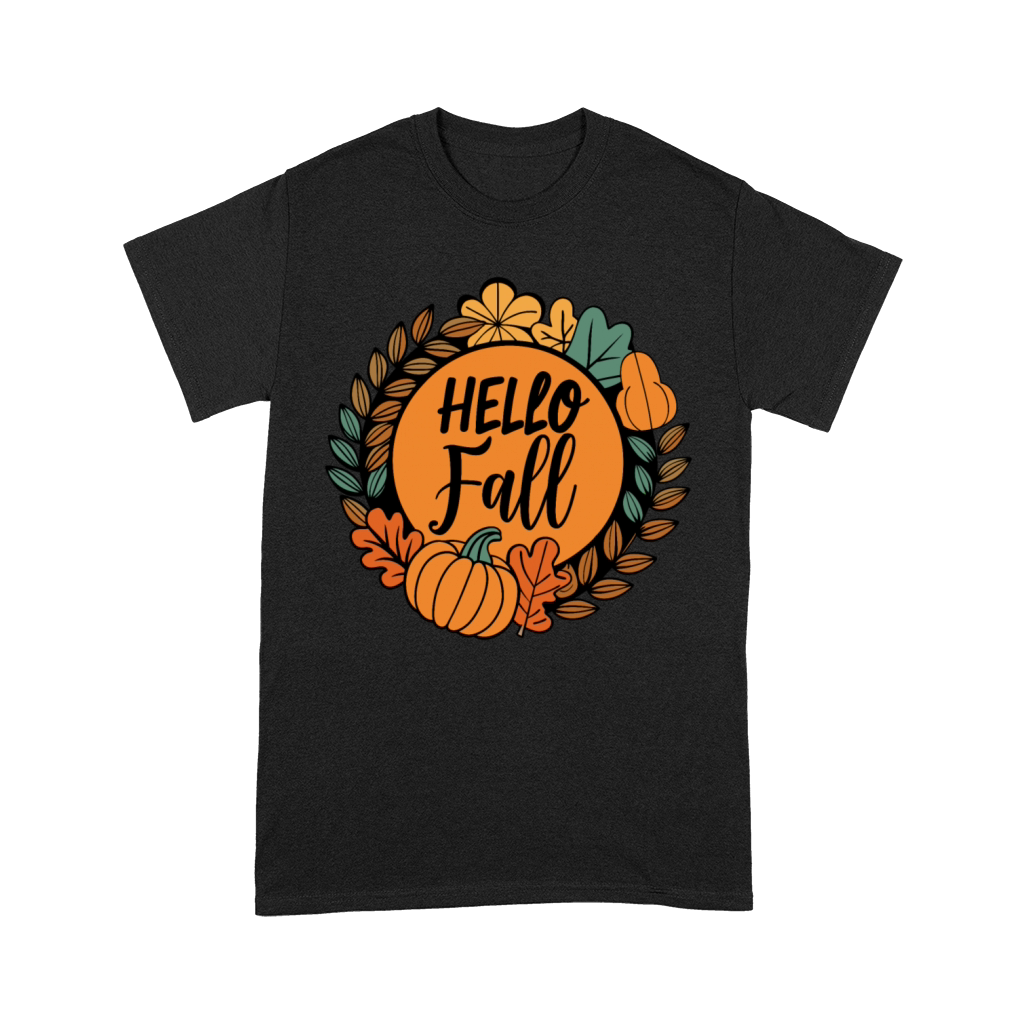 Hallo Fall Halloween Typography Vector V 01 Premium T-shirt