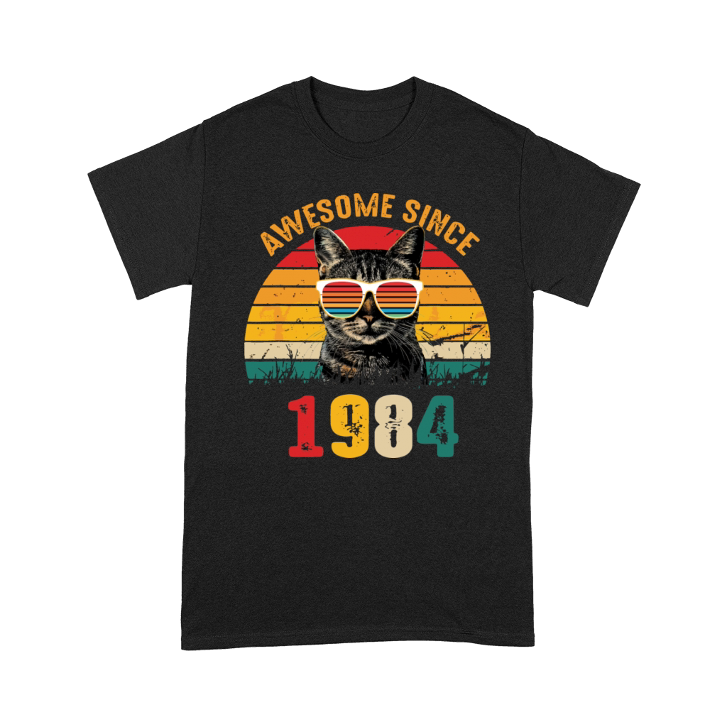 Retro Awesome Cool Cat Since 1984 Premium T-shirt