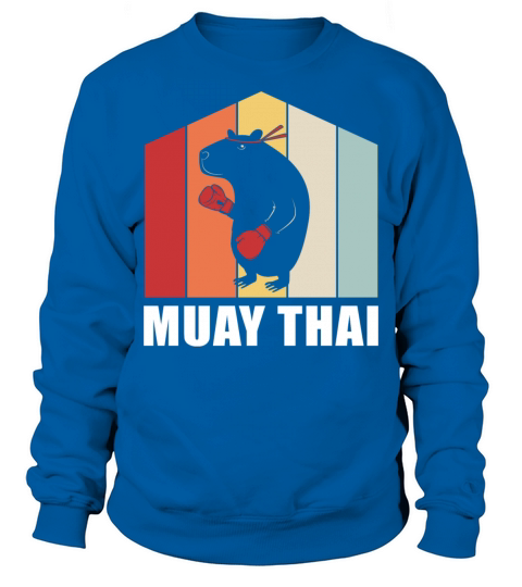 Colorful Animal Kickboxing Capybara Muay Thai Sweatshirt Unisex