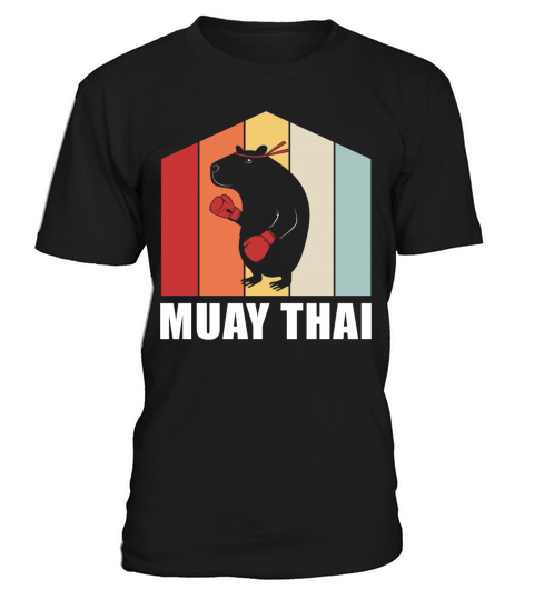 Colorful Animal Kickboxing Capybara Muay Thai T-Shirt Unisex