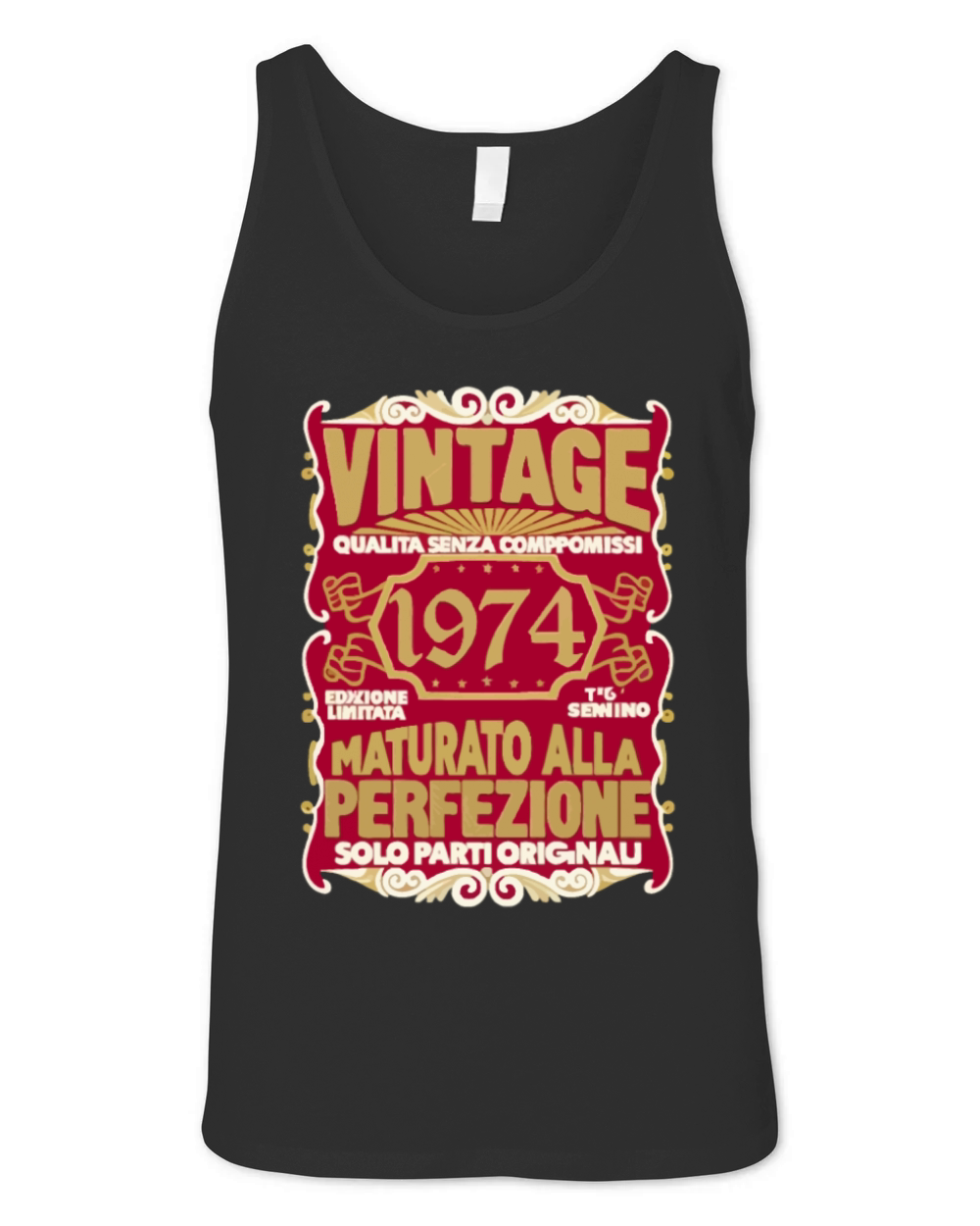 50 Compleanno 50 Uomo Anni Retro Vintage 1974 Reg Unisex Jersey Tank