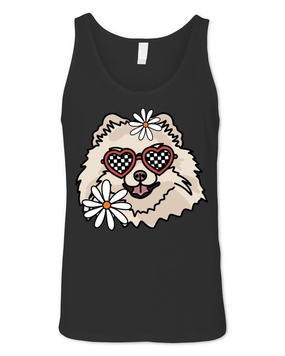 Pomeranian Retro Dog Unisex Jersey Tank