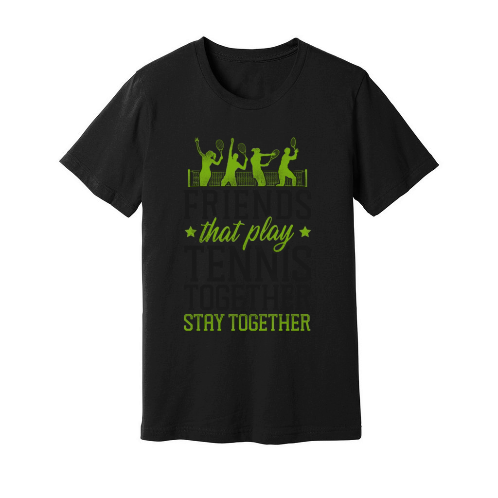 Funny Tennis Player Racket Friends Unisex Jersey Tee