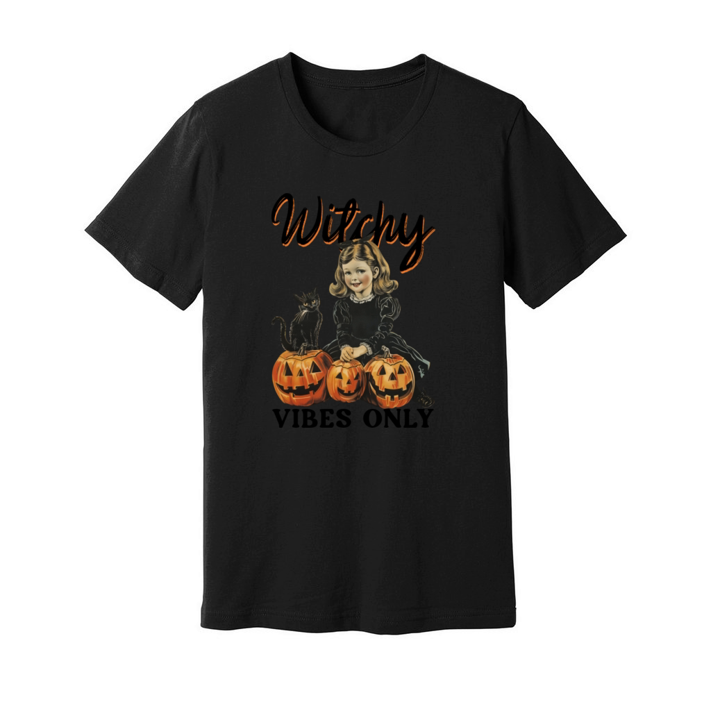 Witchy Vibes Only - Vintage Halloween Unisex Jersey Tee