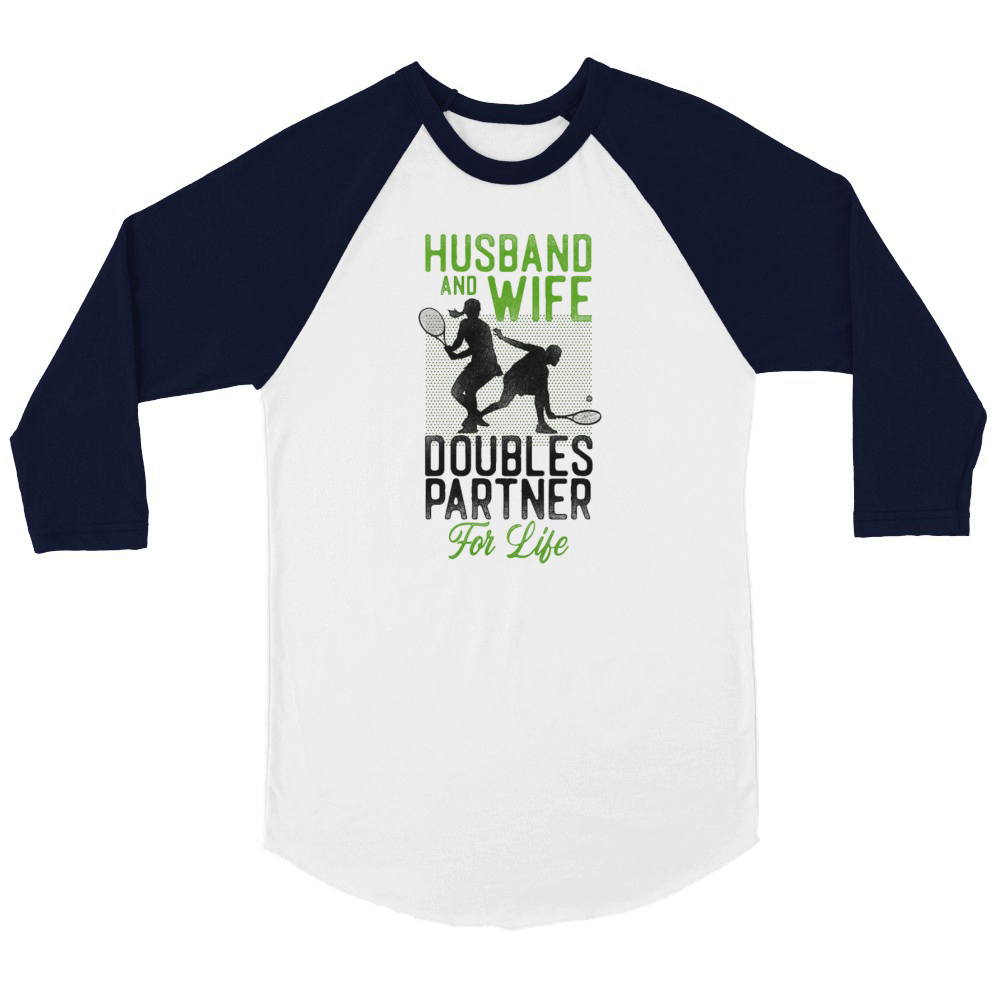 Funny Tennis Player Racket Husband Unisex ¾ sleeve Raglan T-shirt