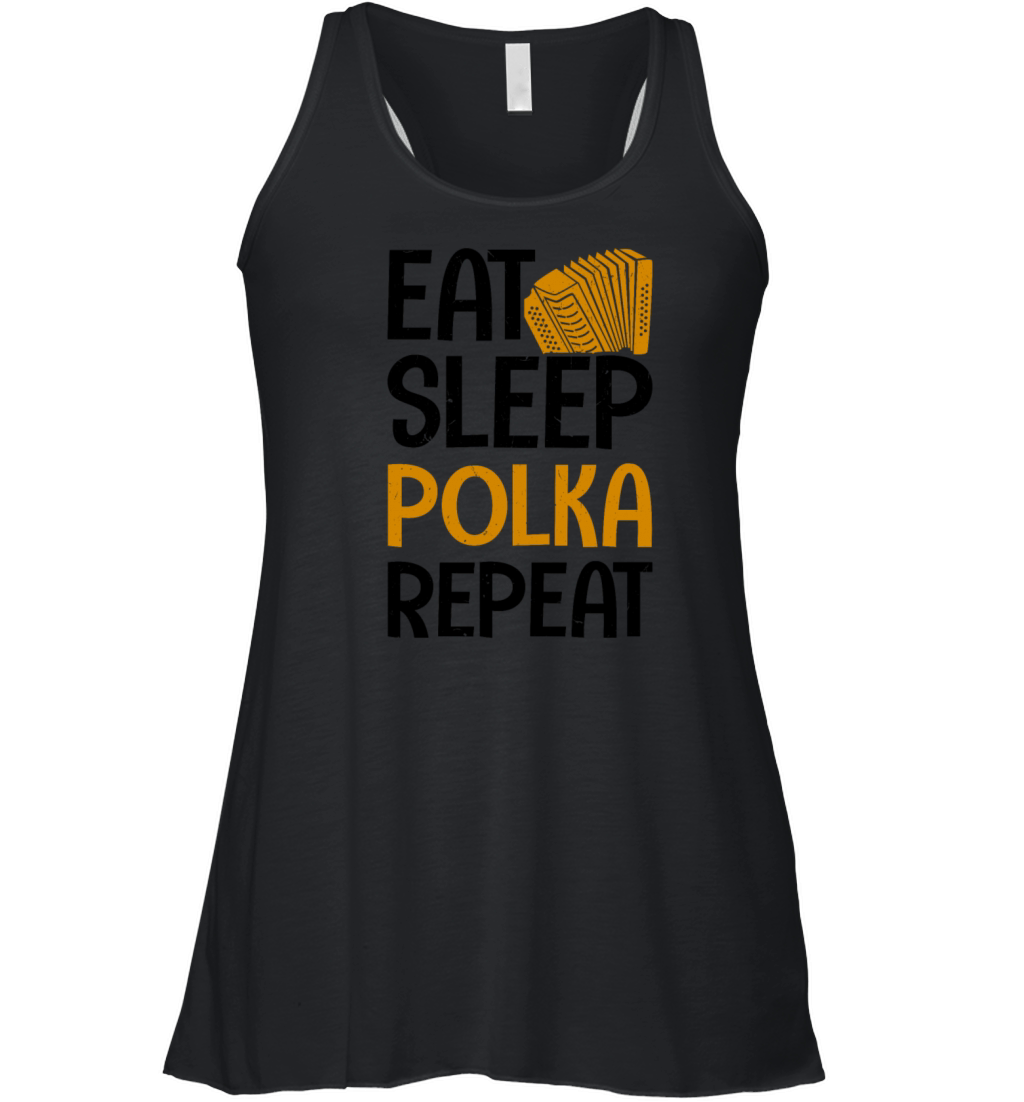 Funny Polka Dance Design for a Polka Muscian Women's Flowy Tank Top