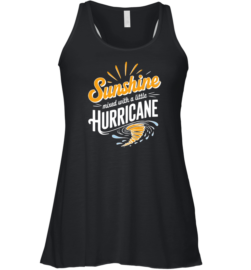 Sunshine Mixed with a Little Hurricane Design Women's Flowy Tank Top