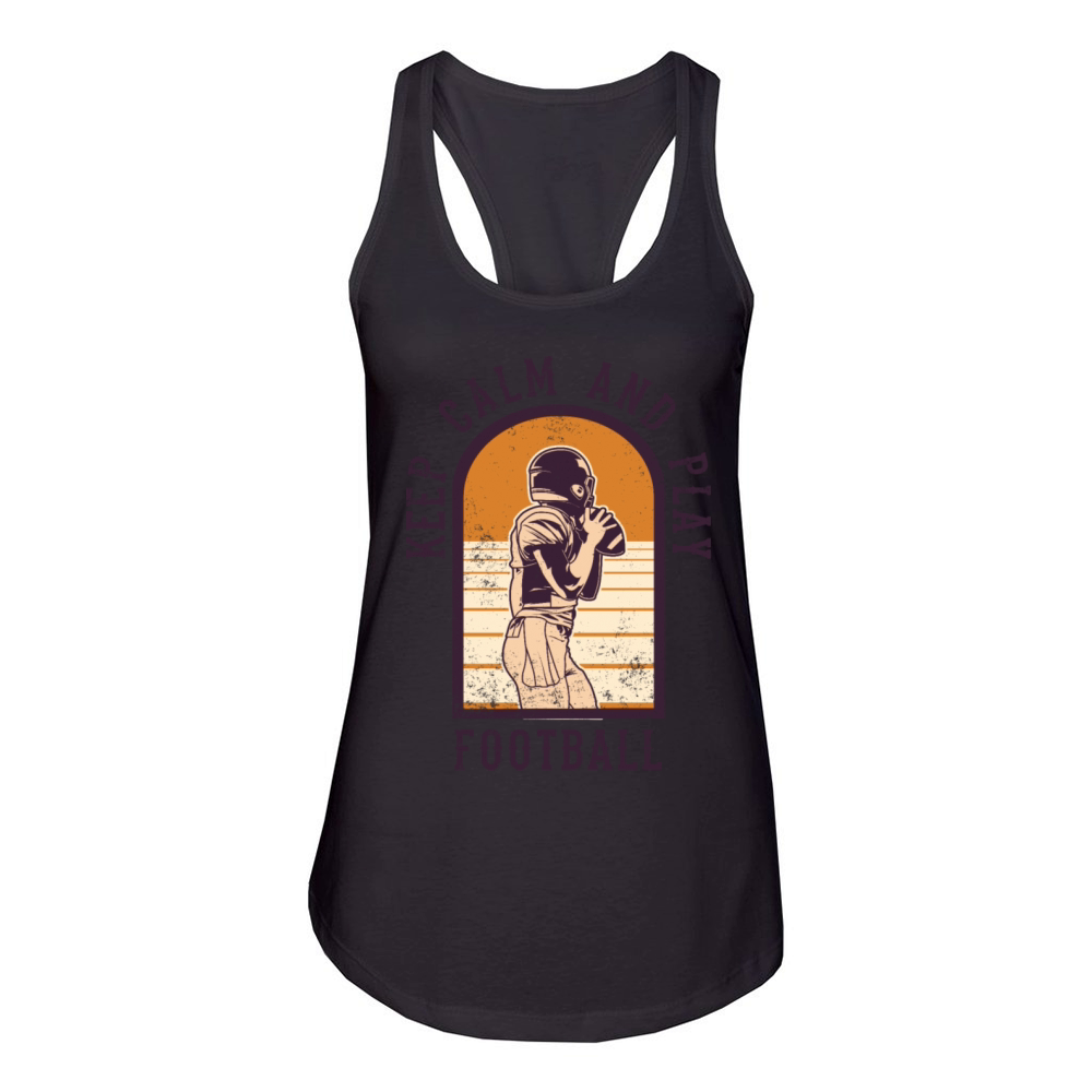 Play Football Women's Racerback Tank