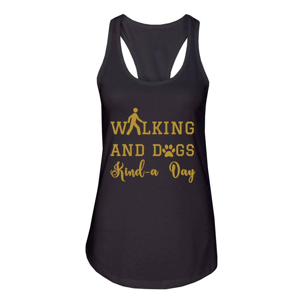 Walking with dogs Women's Racerback Tank