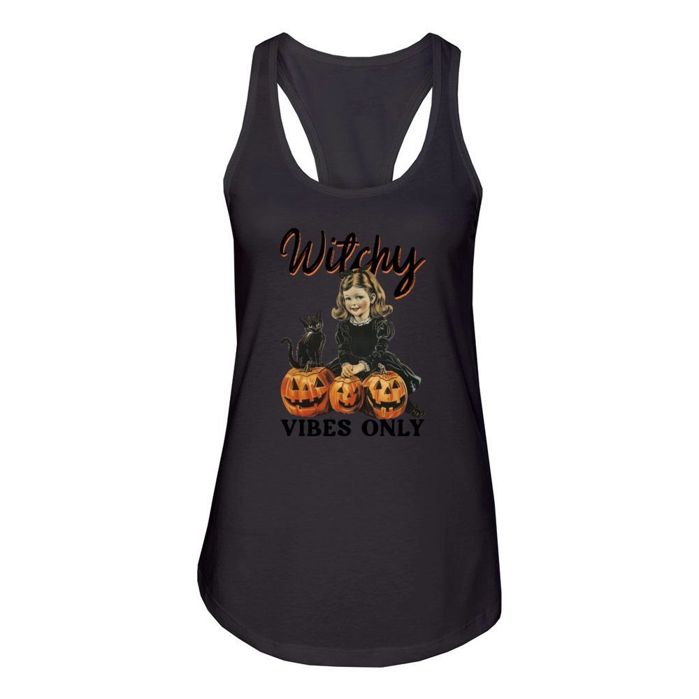 Witchy Vibes Only - Vintage Halloween Women's Racerback Tank