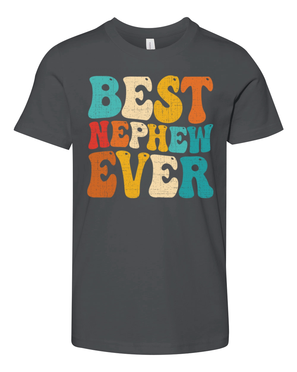 Best Nephew Ever Family Vintage Retro Funny Youth Unisex Jersey Tee