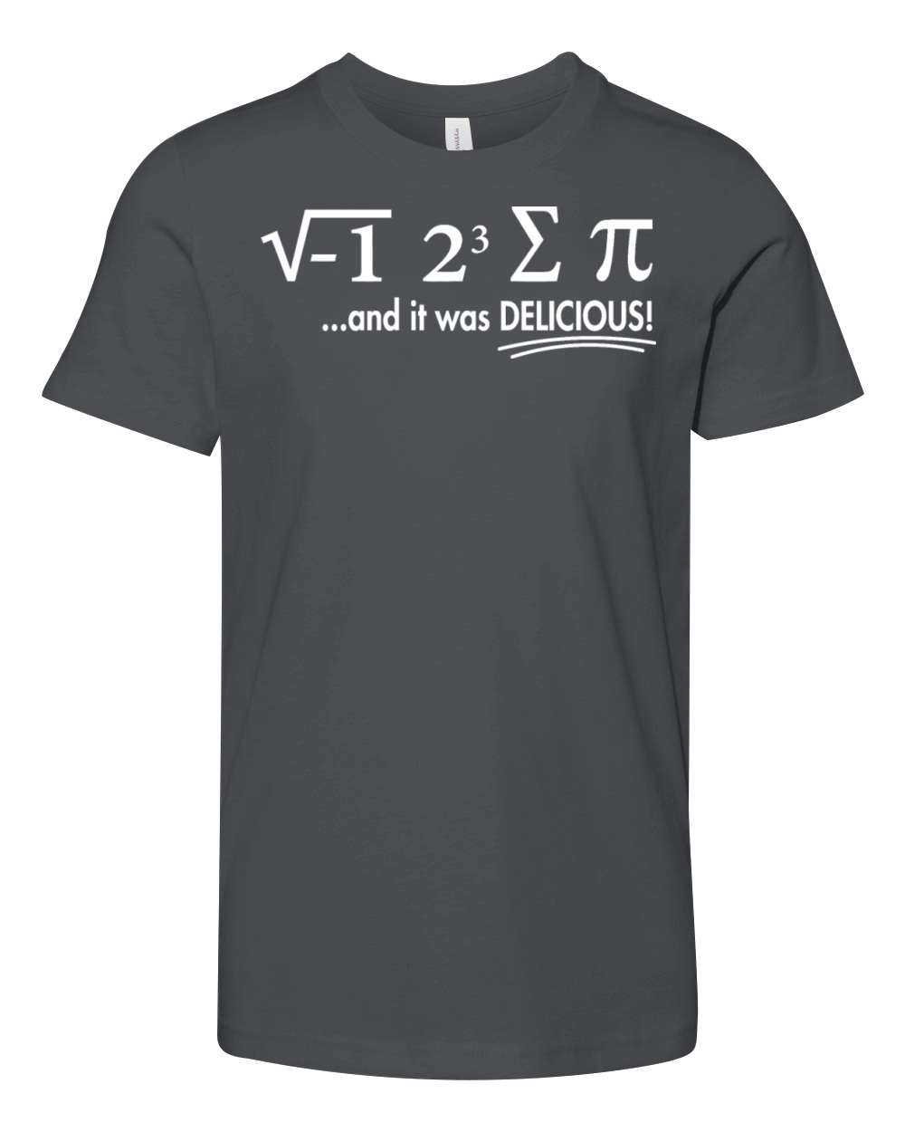 I Ate Some Pie And It Was Delicious 8 Pi Day 1BK5 Youth Unisex Jersey Tee