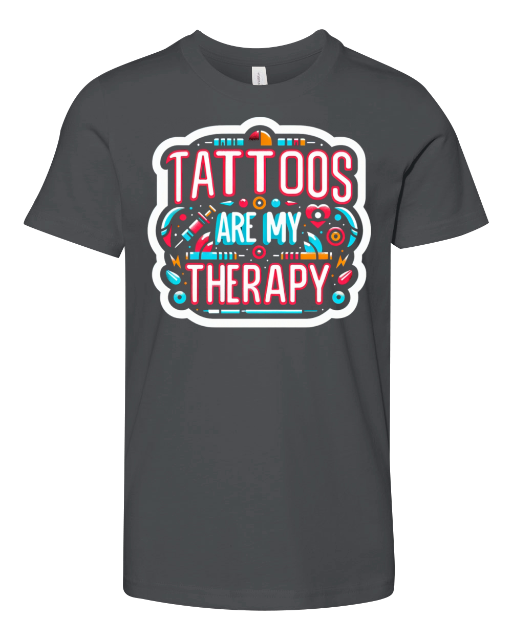 Tattoos Are My Therapy 10 Youth Unisex Jersey Tee