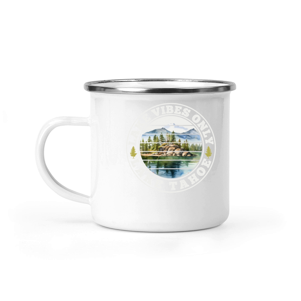 California LAKE VIBES ONLY LAKE TAHOE Adventure Camping Mug