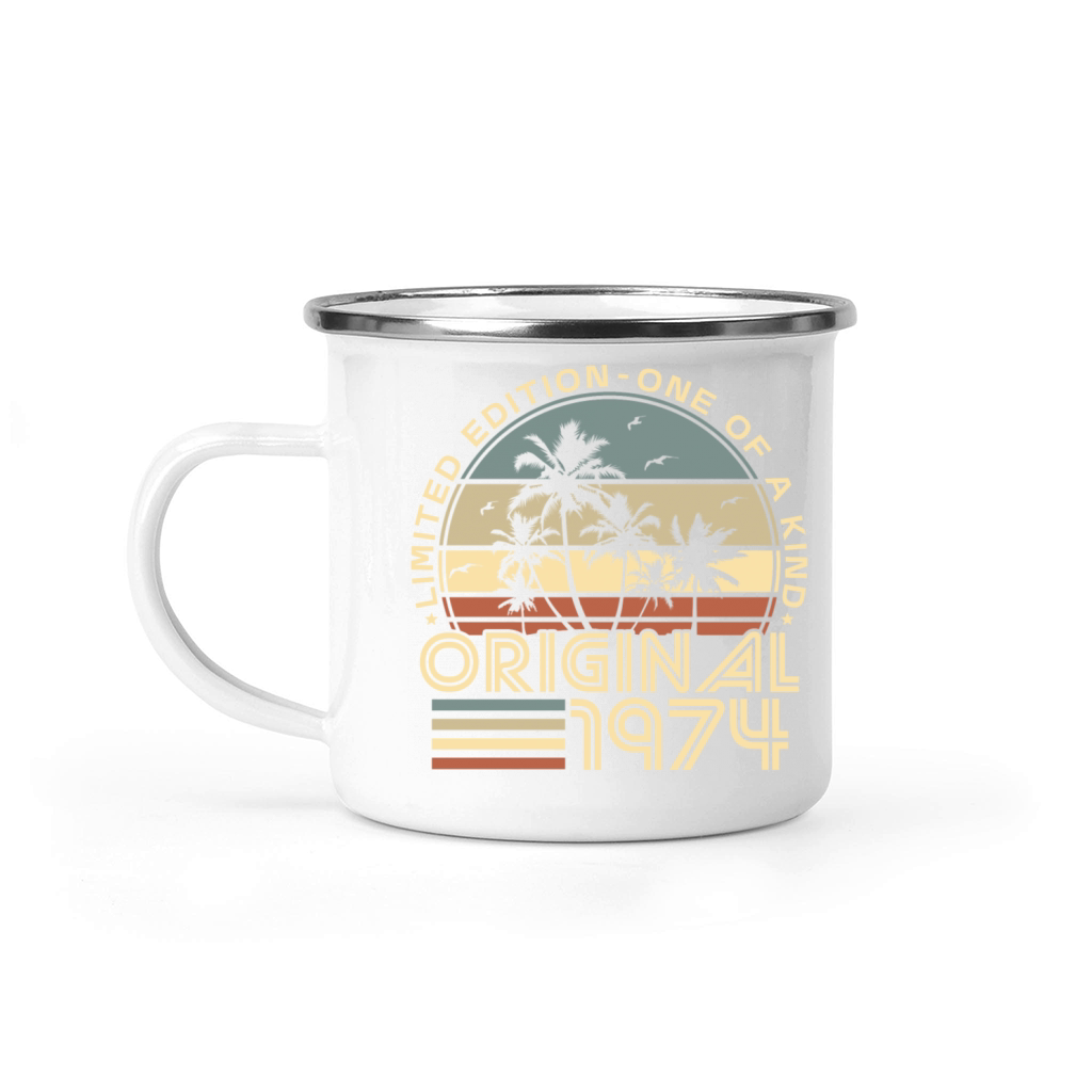 Vintage 1974 Retro 50th birthday Camping Mug
