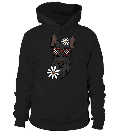 Scottish Terrier Black Retro Dog Hoodie Unisex