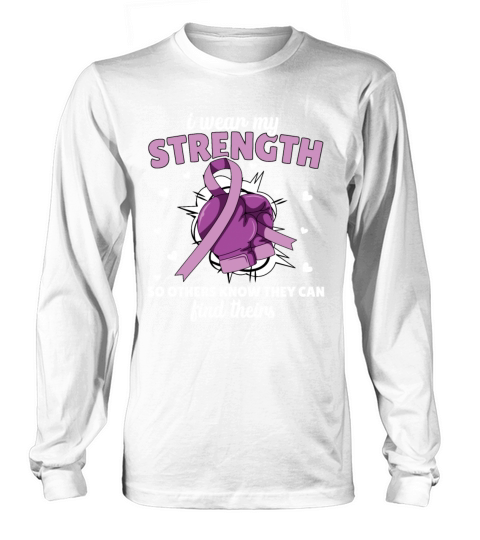 Violence awareness purple ribbon shirt design Long sleeved Unisex