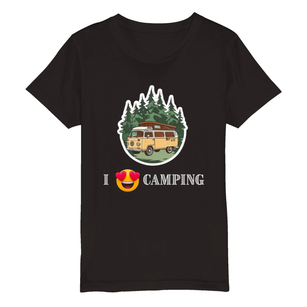 i love camping Organic Kids Crewneck T-shirt