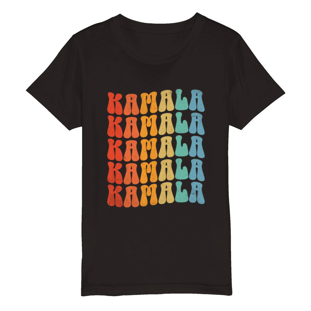 Vintage Kamala Typography Organic Kids Crewneck T-shirt