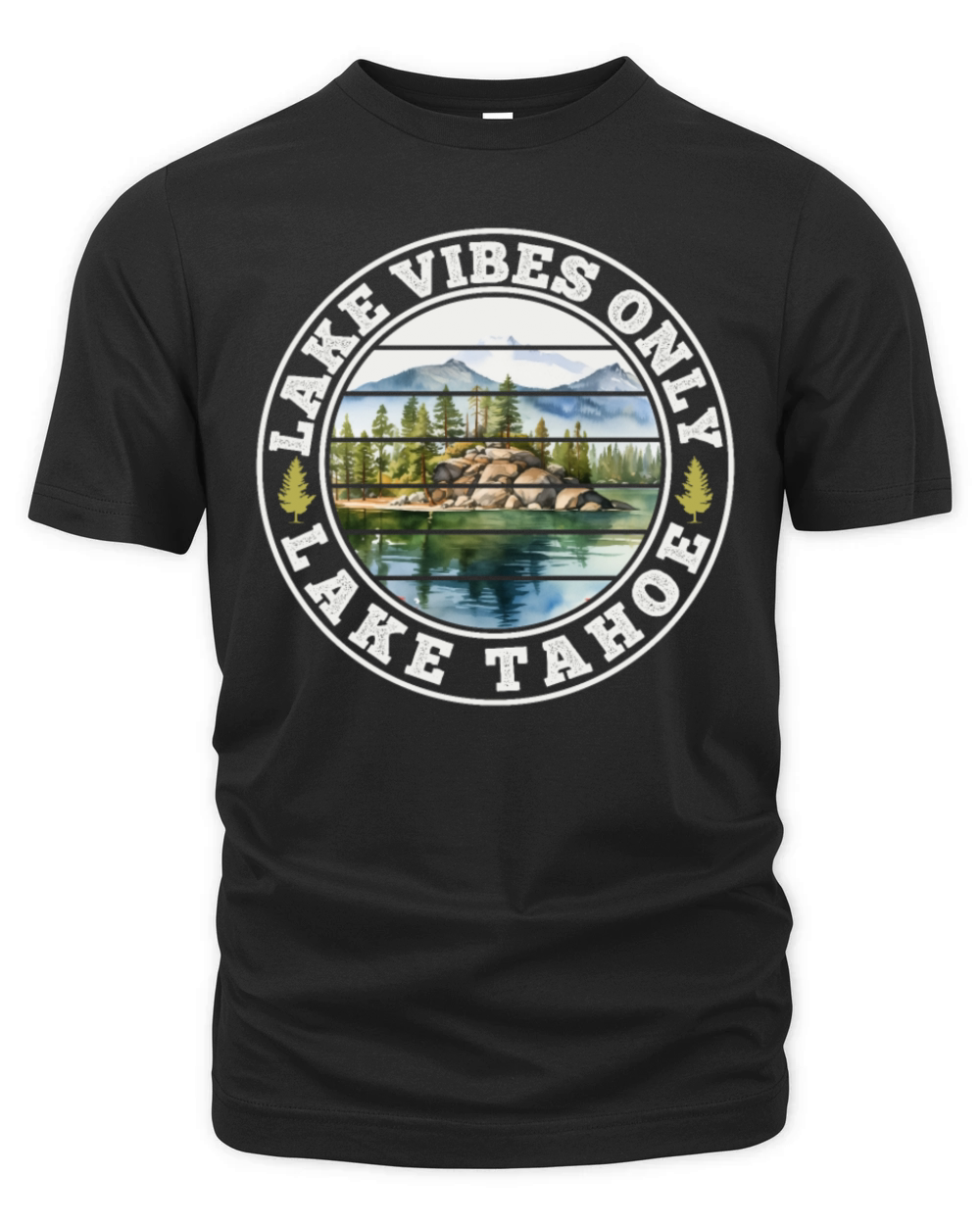 California LAKE VIBES ONLY LAKE TAHOE Adventure Organic Unisex T-shirt